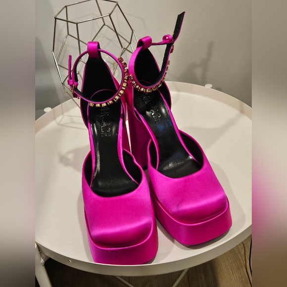 Versace Pink Platform Heels Authentic and New - Picture 1 of 13